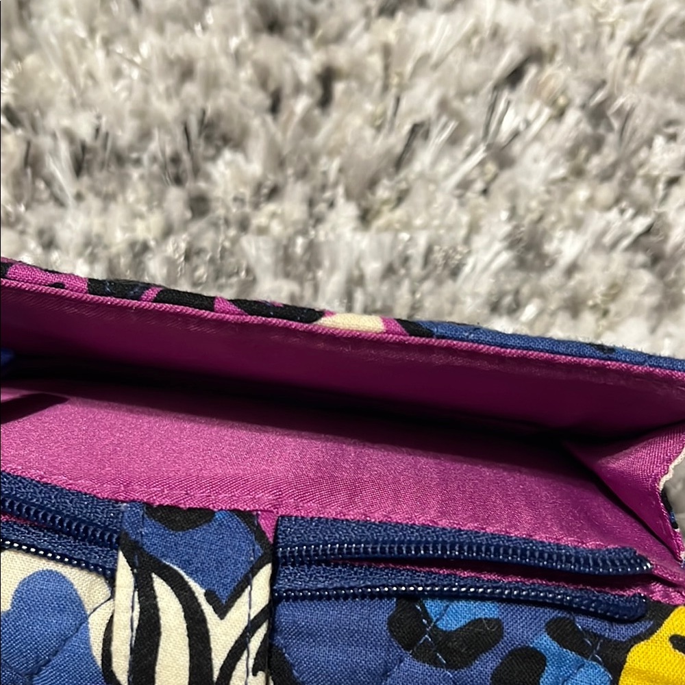 Floral Blue and Pink Women's Clutch - Picture 7 of 10